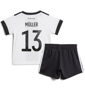 Tyskland Thomas Muller #13 Hjemmedraktsett Barn VM 2022 Kortermet (+ Korte bukser)
